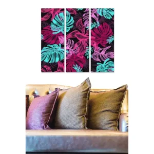 Tavla Floral 3-pack Flerfärgad 20x50 cm - Inredning Reapris