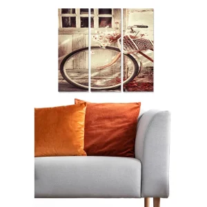 Trygg betalning Canvastavla Nostalgic 3-pack Flerfärgad 20x50 cm - Inredning