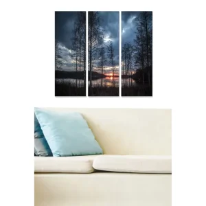Beställ nu Canvastavla Floral 3-pack Flerfärgad 20x50 cm - Inredning