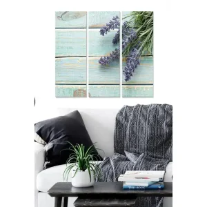 Canvastavla Floral 3-pack Flerfärgad 20x50 cm - Inredning Snabb frakt