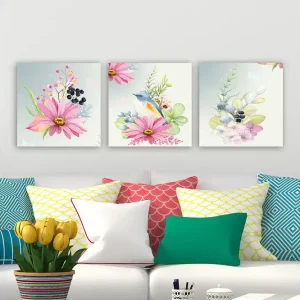 Köp online Dekorativ Canvastavla 3-Delar 30x30 cm Flerfärgad - Inredning