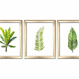Endast denna vecka Tavla Floral med Ram 3-pack Flerfärgad 23,5x28,5 cm - Inredning
