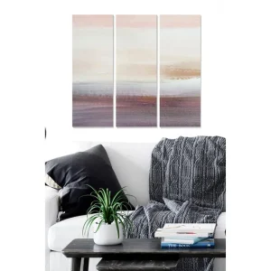 I lager Canvastavla Abstract 3-pack Flerfärgad 20x50 cm - Inredning