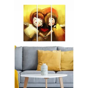 Trygg betalning Tavla Love 3-pack Flerfärgad 20x50 cm - Inredning