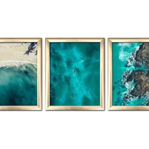 Nyhet Tavla Nautical med Ram 3-pack Flerfärgad 23,5x28,5 cm - Inredning