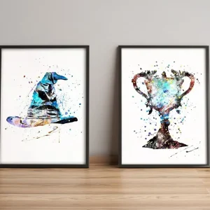 Populär Tavla Abstract med Ram 2-pack Flerfärgad 36x51 cm - Inredning