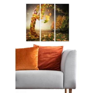Rea Canvastavla Abstract 3-pack Flerfärgad 20x50 cm - Inredning