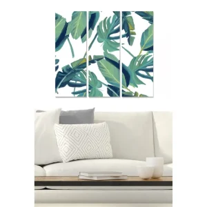 Tavla Floral 3-pack Flerfärgad 20x50 cm - Inredning Köp online