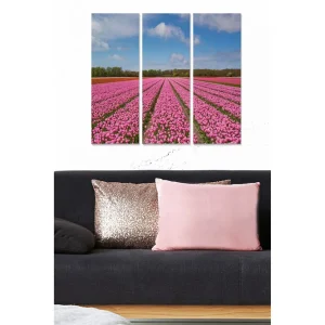 Sista chansen Canvastavla Floral 3-pack Flerfärgad 20x50 cm - Inredning