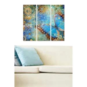 Canvastavla Abstract 3-pack Flerfärgad 20x50 cm - Inredning Bästa pris