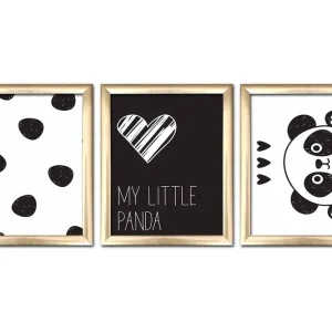 Tavla Animal med Ram 3-pack Flerfärgad 23,5x28,5 cm - Inredning Snabb leverans