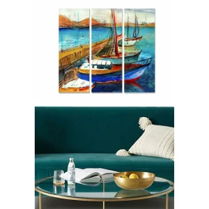 Rabatt Canvastavla Scenic 3-pack Flerfärgad 20x50 cm - Inredning