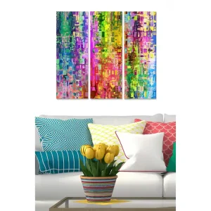 Tavla Colorful 3-pack Flerfärgad 20x50 cm - Inredning Snabb frakt