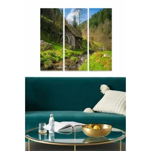 Begränsat antal Canvastavla Scenic 3-pack Flerfärgad 20x50 cm - Inredning