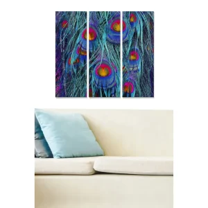 Canvastavla Floral 3-pack Flerfärgad 20x50 cm - Inredning Lågt pris