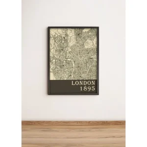 Snabb leverans Tavla City med Ram Flerfärgad 36x51 cm - Inredning
