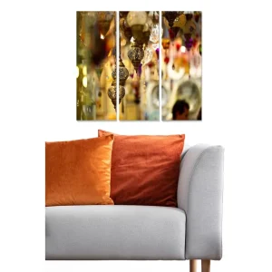 Canvastavla Abstract 3-pack Flerfärgad 20x50 cm - Inredning I lager