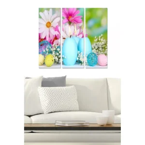 Endast denna vecka Canvastavla Floral 3-pack Flerfärgad 20x50 cm - Inredning