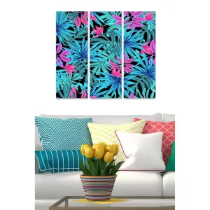 Sänkt pris Tavla Floral 3-pack Flerfärgad 20x50 cm - Inredning
