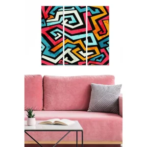 Nedsatt pris Canvastavla Colorful 3-pack Flerfärgad 20x50 cm - Inredning