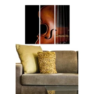 Billigare Canvastavla Music 3-pack Flerfärgad 20x50 cm - Inredning