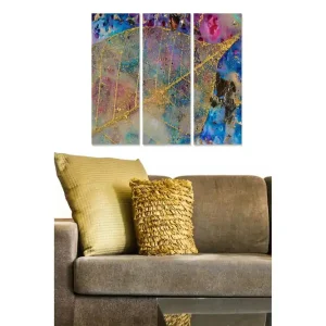 Beställ idag Canvastavla Abstract 3-pack Flerfärgad 20x50 cm - Inredning