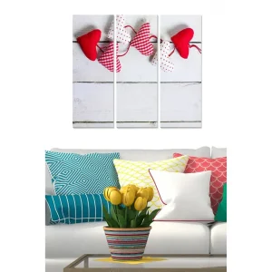 Canvastavla Love 3-pack Flerfärgad 20x50 cm - Inredning Erbjudandepris