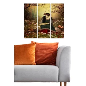 Canvastavla Abstract 3-pack Flerfärgad 20x50 cm - Inredning Lägg i varukorgen