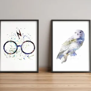 Tavla Animal med Ram 2-pack Flerfärgad 36x51 cm - Inredning Lågt pris