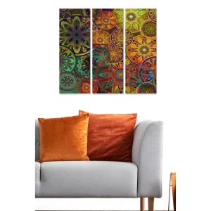 Canvastavla Abstract 3-pack Flerfärgad 20x50 cm - Inredning Kampanjpris