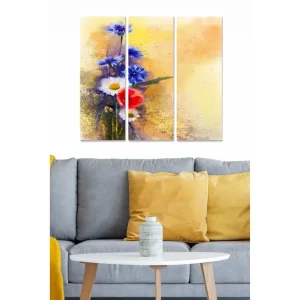 Köp nu Tavla Floral 3-pack Flerfärgad 20x50 cm - Inredning