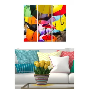 Köp online Canvastavla Colorful 3-pack Flerfärgad 20x50 cm - Inredning