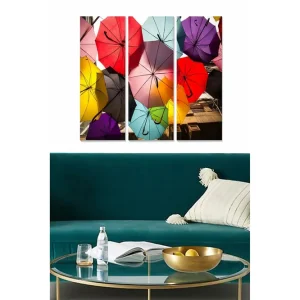 Canvastavla Colorful 3-pack Flerfärgad 20x50 cm - Inredning Rabatt