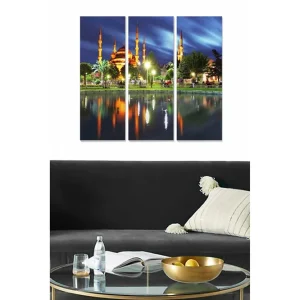 Billig Canvastavla Scenic 3-pack Flerfärgad 20x50 cm - Inredning