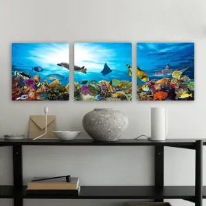 Lägg i varukorgen Dekorativ Canvastavla 3-Delar 30x30 cm Flerfärgad - Inredning