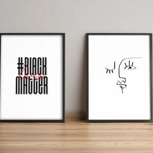 Tavla Sayings med Ram 2-pack Flerfärgad 36x51 cm - Inredning I lager