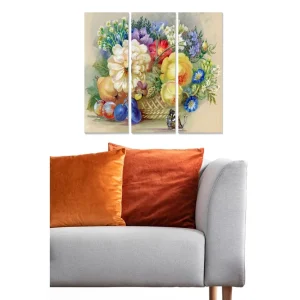 Canvastavla Floral 3-pack Flerfärgad 20x50 cm - Inredning Köp nu
