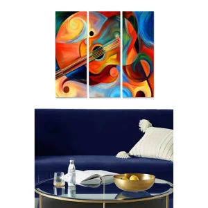 Kampanj Canvastavla Abstract 3-pack Flerfärgad 20x50 cm - Inredning