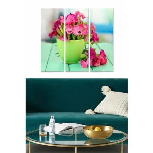 Sänkt pris Canvastavla Floral 3-pack Flerfärgad 20x50 cm - Inredning