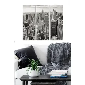 Populär Tavla City 3-pack Flerfärgad 20x50 cm - Inredning