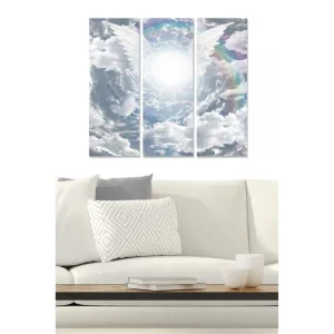 Säker betalning Canvastavla Scenic 3-pack Flerfärgad 20x50 cm - Inredning