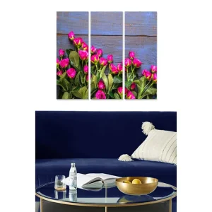 Tavla Floral 3-pack Flerfärgad 20x50 cm - Inredning Kampanjpris