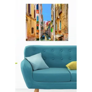Canvastavla City 3-pack Flerfärgad 20x50 cm - Inredning Erbjudande