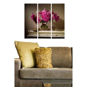 Tavla Floral 3-pack Flerfärgad 20x50 cm - Inredning Fri frakt