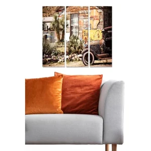 Canvastavla Nostalgic 3-pack Flerfärgad 20x50 cm - Inredning Populär