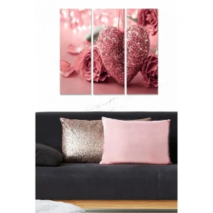 Sista chansen Canvastavla Love 3-pack Flerfärgad 20x50 cm - Inredning