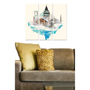 Tavla City 3-pack Flerfärgad 20x50 cm - Inredning Sänkt pris