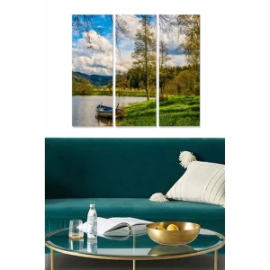 Canvastavla Floral 3-pack Flerfärgad 20x50 cm - Inredning Sänkt pris