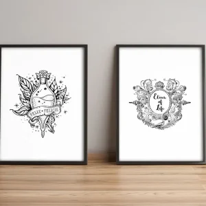 Populär Tavla Sayings med Ram 2-pack Flerfärgad 36x51 cm - Inredning