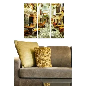 Canvastavla City 3-pack Flerfärgad 20x50 cm - Inredning Rea
